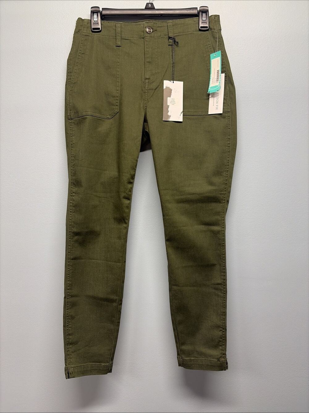 NEW Studio Blue Women’s Size 28 Olive Sophia Utility Pocket Pants Relaxed Pant